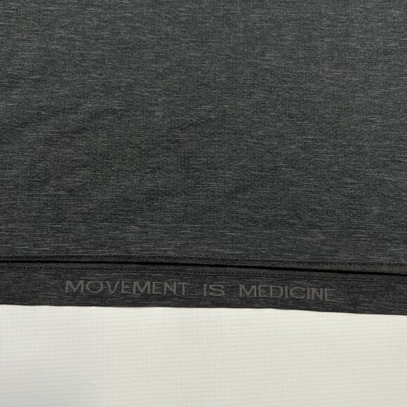 Lululemon Shirt Mens 2XL Metal Vent Performance Mesh Dot Gray Movement Medicine - Picture 7 of 10